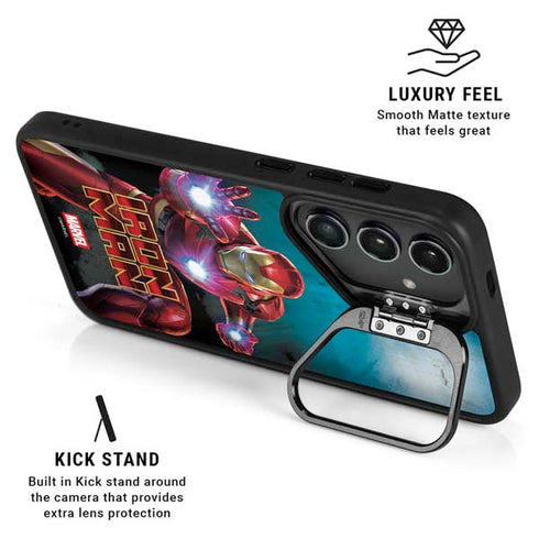 Marvel Iron Man Repulsor Blast Galaxy S24 FE Kickstand Case